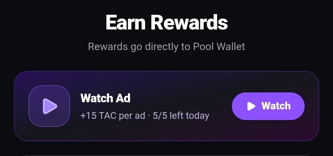 TACxAirdrop's tweet photo. 🚨 НОВАЯ ВОЗМОЖНОСТЬ ЗАРАБОТКА TAC! 💎🔥

🎁 РЕФЕРАЛЬНАЯ КАМПАНИЯ ВСЁ ЕЩЁ ДОСТУПНА!
А теперь мы добавили НОВУЮ опцию “Смотреть рекламу”! 📺⚡

💰 Получайте +15 TAC за просмотр каждой рекламы!
🎯 5 реклам в день = до 75 TAC!

👉 Перейдите в раздел Earn Rewards → Watch Ad
▶️ Выполните доступные задания с рекламой
💎 Получайте 15 TAC за каждую рекламу
🔥 Завершите все 5 реклам и заработайте до 75 TAC в день!

📈 Расчётная стоимость TAC: $0.0015 за 1 TAC

⏰ Не пропускайте ежедневные задания!

Смотрите • Зарабатывайте • Майните • Растите вместе с TAC! 💎🚀

🤖 Начать: @tacairdrop_bot