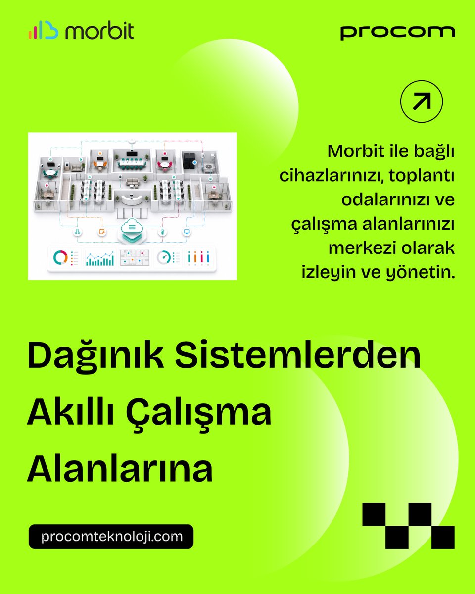 procomiletisim's tweet photo. Morbit ile tüm cihazlarınızı ve çalışma alanlarınızı tek platformdan kolayca izleyin ve yönetin. Daha fazla görünürlük, daha fazla kontrol.
#Morbit #Procom #SmartWorkspace #DeviceManagement #SmartBuilding https://t.co/3Q6slw0DGo
