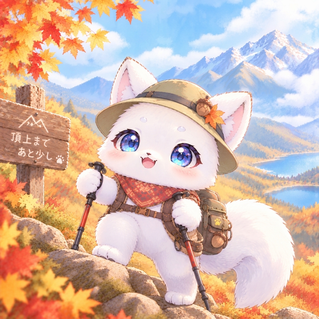 silver_fox_AI's tweet photo. 10/3
登山の日。 
風が冷たくなってきた。 
#AIイラスト #オリジナルキャラ #登山の日 https://t.co/jIpsg4Hc2e