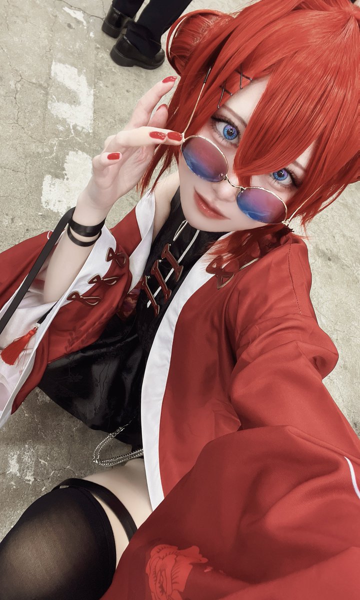 27uzu's tweet photo. ⚠︎cos⚠︎ 🌈🕒　⚖️チャイナ

メガネの日！！！　

メガネ…？サ…サングラスでもセーフだよね！ https://t.co/teSDGxR0d2
