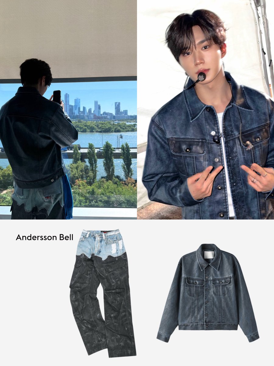 JS_SyncStation's tweet photo. 261002 국립창원대학교

🧥 : (No band)

👖 : ANDERSSON BELL
FAUX-DENIM &amp; SCRATCH LEATHER PRINTED CARGO-PANTS apa703m(DENIM/BLACK) - 24

#알파드라이브원 #김준서 #준서  #JUNSEO #ジュンソ #junseo_outfit https://t.co/mDpkgCKOpQ