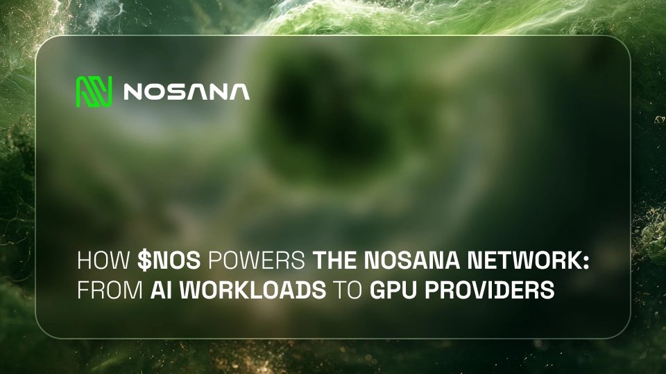 nosana_ai's tweet photo. $NOS sits at the center of everything on Nosana 🌐

> Card and USDC top-ups are converted into $NOS
> GPU providers earn $NOS for the compute they deliver
> Network incentives are built around $NOS

Every workload on the network runs through the token 👉 https://t.co/ayVAUHpnIu https://t.co/pjQEKswjnT