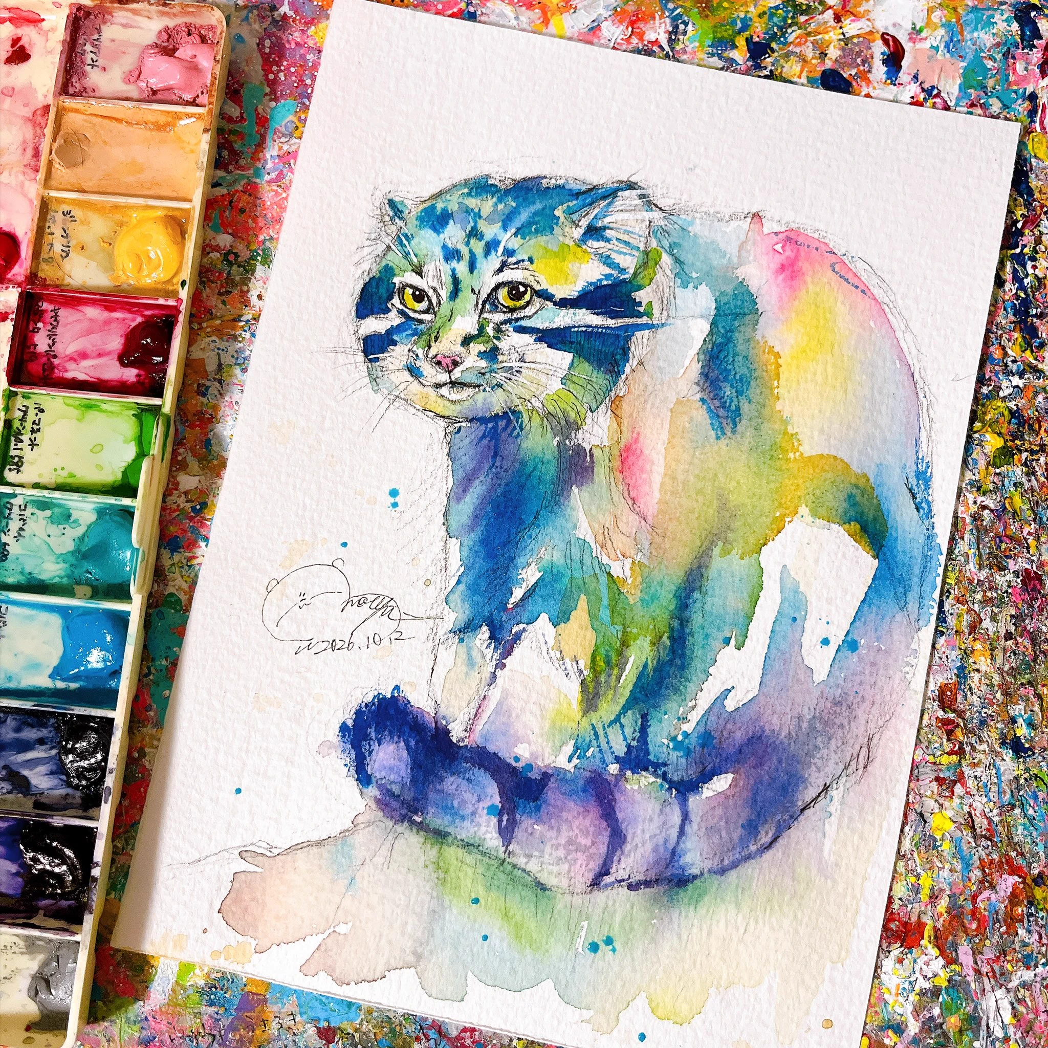 コラージュ猫　絵画　イラスト　ドローイング MOCCHI🌈カラフルアーティスト on X: 