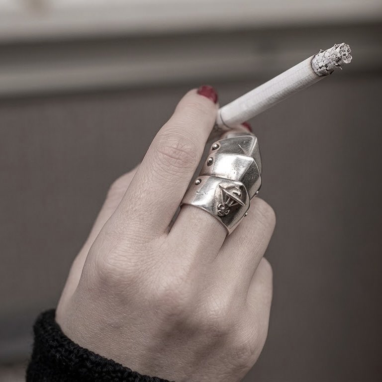 glirttery's tweet photo. nana osaki wearing the iconic vivienne westwood ‘armour’ ring (2005) https://t.co/Qcfa1BFOX0