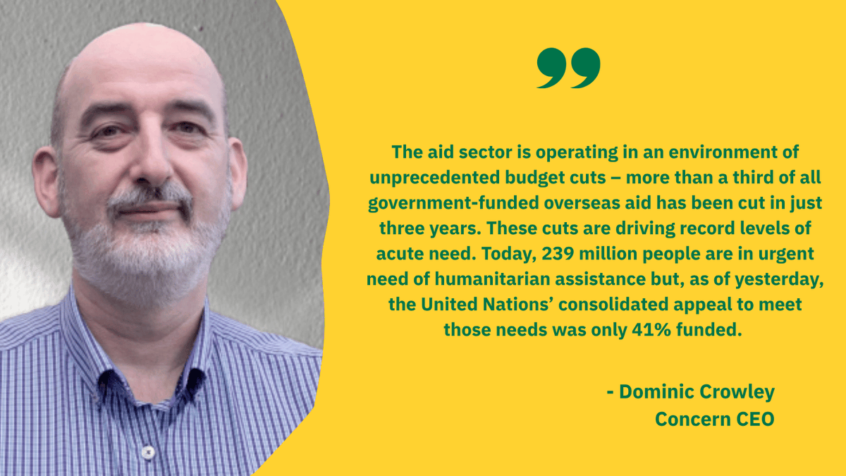 Concern's tweet photo. Speaking at today's Women of Concern event, Concern CEO Dominic Crowley, thanked those gathered for their support and outlined the challenges that humanitarian organisations are facing across the globe.

#WomenofConcern2026 https://t.co/wbeaqVdI8U
