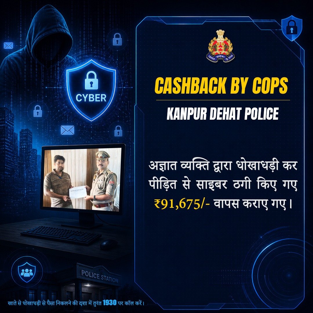 Uppolice's tweet photo. अज्ञात व्यक्ति द्वारा पीड़ित से साइबर ठगी किए गए ₹91,675/- @kanpurdehatpol थाना शिवली, साइबर हेल्प डेस्क द्वारा पीड़ित को वापस कराए गए।

पीड़ित के मित्र के मोबाइल फोन से आरटीओ चालान के नाम पर एक APK फाइल प्राप्त हुई, जिसे खोलने पर पीड़ित के मोबाइल फोन को हैक करते हुए अज्ञात व्यक्ति द्वारा धनराशि निकाल ली गयी थी।

खाते से धोखाधड़ी से पैसा निकलने की दशा में तुरंत 1930 पर कॉल करें या https://t.co/W7HzGMfw1t पर शिकायत दर्ज करें।

#UPPCracksCyberCrime 
#UPAgainstCyberCrime 
#CyberSafeUP