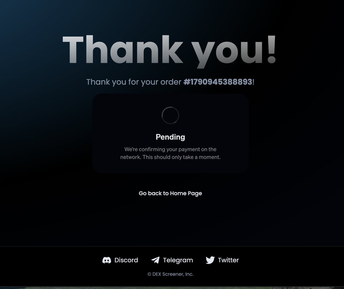 DotsArenaHere's tweet photo. Something seems to be wrong with the Dexscreener payment process. I’m trying to pay using Phantom, but the transaction isn’t going through.

Has anyone had the same issue? Should I try using a different wallet? https://t.co/09lfE0CglJ