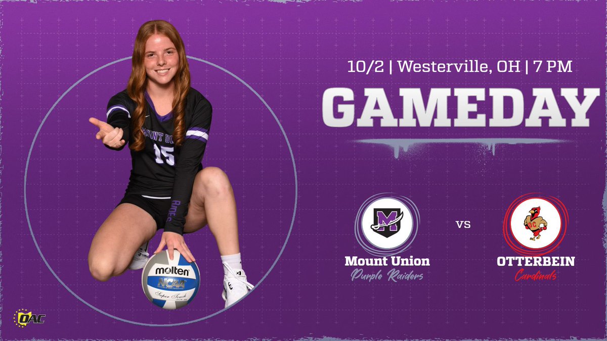 purpleraiders's tweet photo. GAMEDAY!! The Purple Raiders head to Westerville to take on No. 18 Otterbein in the OAC opener!!
π: Westerville, OH
π: 7 PM
πΊ: https://t.co/coSXQEReT6
π: https://t.co/u9FDspWIkR
#GoMountGo https://t.co/V0DgPURkNA
