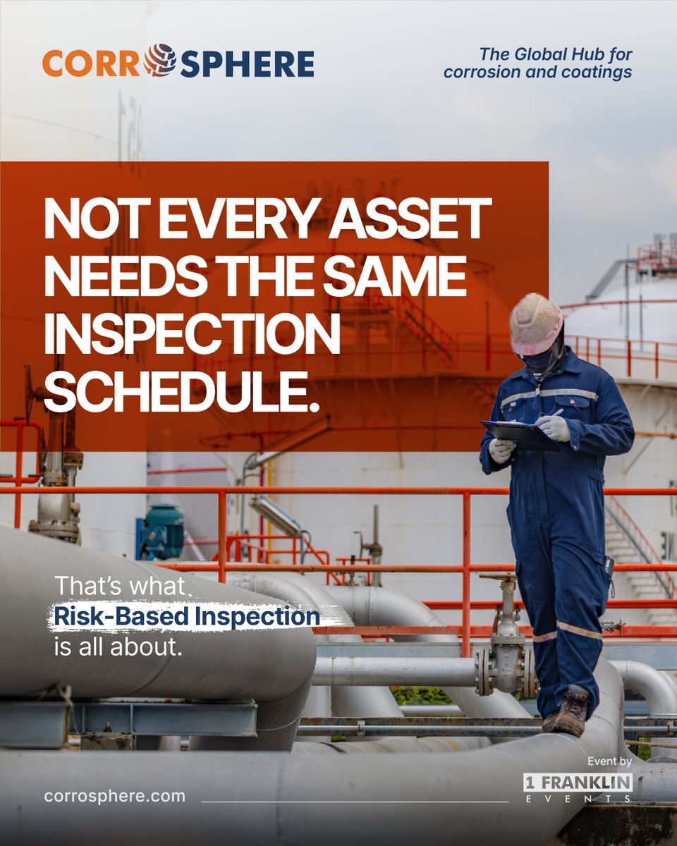 FranklinEvent's tweet photo. Not every asset carries the same risk.
RBI combines likelihood + consequence to focus inspection where it matters most.
Prioritise risk. Inspect smarter.
#1FRANKLIN #RBI #AssetIntegrity https://t.co/zty1Oz2QKj