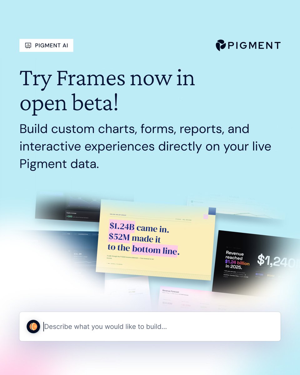 EleonorePigment's tweet photo. Our Product Team shipped A LOT in September.  

Alongside #Pigment Frames, our AI Agents can now pull in content from @NotionHQ, documents can be stored and managed directly in your Application, and you can see exactly what changed in every deployment. 

And that's only part of it. Lots more updates to dig into here: https://t.co/GEv6R0inlw