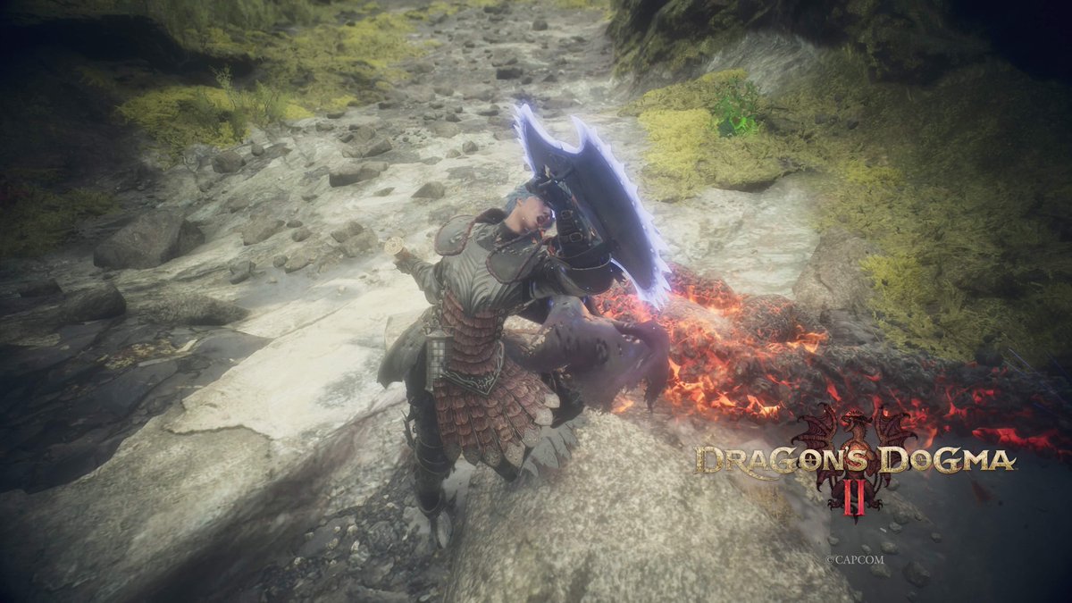 Inawo_PSN's tweet photo. 相変わらず戦闘シーンヘタクソ選手権開催中でした。

あと素手ｪ!!!!!!!
#DD2 #ドラゴンズドグマ2 https://t.co/FYFieflwLa
