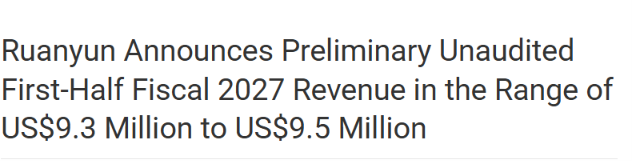 DigLazurusDig's tweet photo. $RYET just delivered a revenue update that is difficult to ignore

Preliminary H1 FY2027 revenue is expected at $9.3M-$9.5M, compared with about $0.37M in H1 FY2026 and $4.11M in H1 FY2025

Even more notable: six months of FY2027 could already exceed the company’s entire FY2026 revenue of $7.48M

Smart Campus is expected to contribute $5.0M-$5.2M

Preliminary and unaudited, but the scale-up is significant