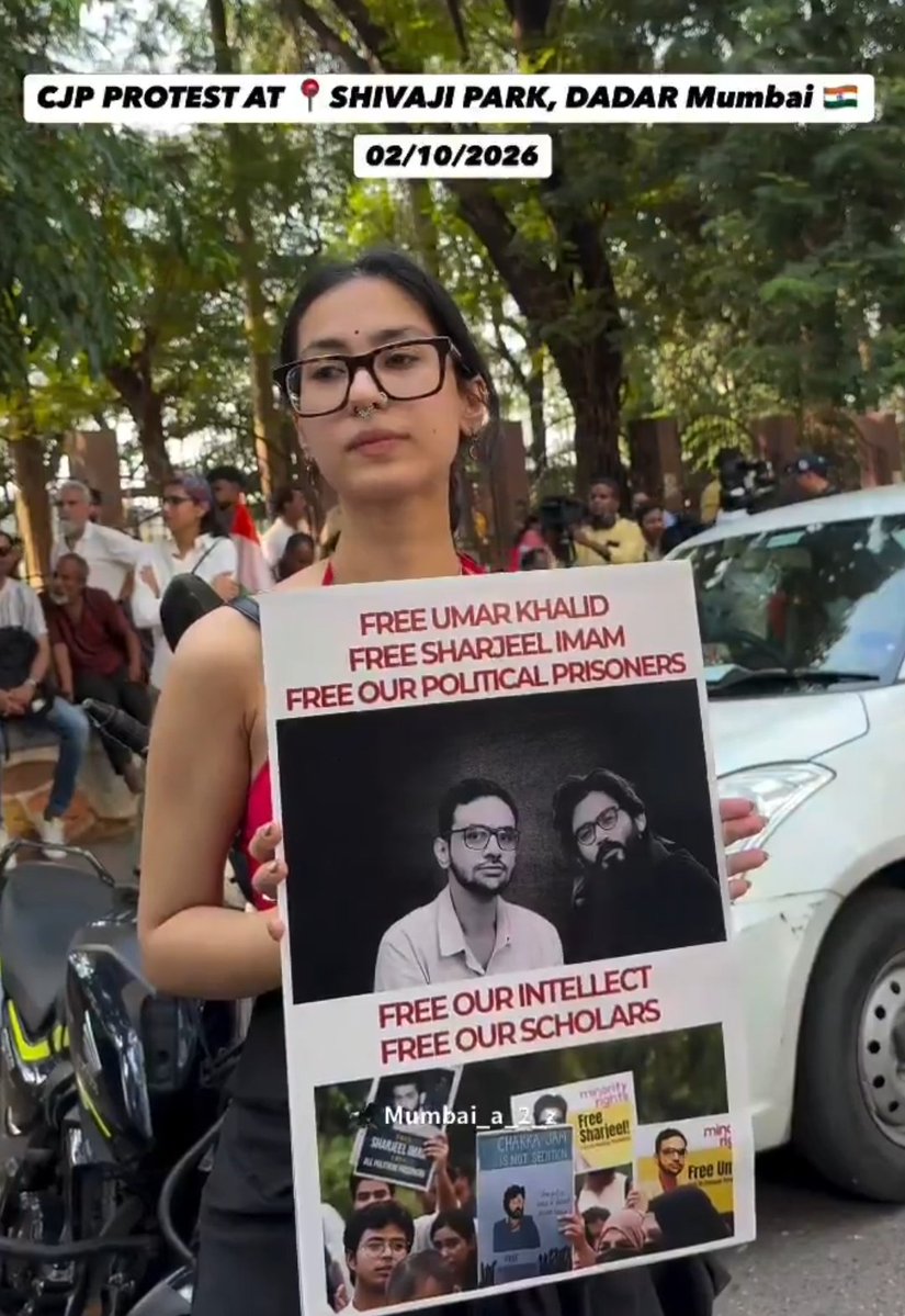 Yug8912's tweet photo. Continuity. At both Jantar Mantar &amp; Shivaji Park, CJP minions &amp; likes of Srishti &amp; that buffalo fighting for Sharjeel Imam &amp; Umar Khalid. No matter what's the issue, their continuity remains. https://t.co/Ts5yZCqie8