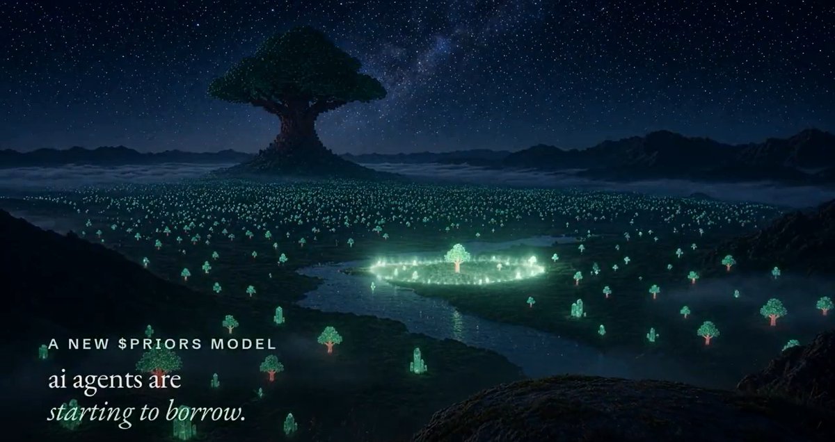 prioragenthood's tweet photo. you can fake reviews. you can't fake having paid back debt 🌿 a new of PRIORS model.  today an agent's owner puts PRIORS behind its credit line. a missed payment burns half of it.  next: anyone can back the agents they believe will repay. the record grows the line. https://t.co/TTOB2fqswc