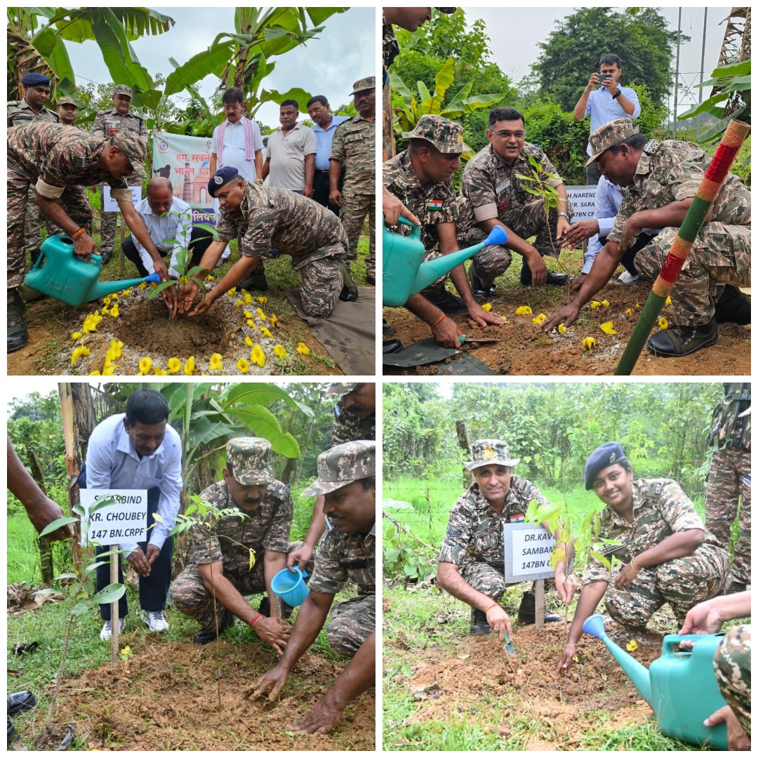 147BNCRPF's tweet photo. Plantation Drive Organized under "Ek Ped Maa Ke Naam" Campaign at 2 Bighas of land newly allotted to 147 BN CRPF in the presence of Hon’ble MP Sh. Parimal Suklabaidya, Hon’ble MLA Sh. Kishor Nath, Sh. S. A. Laskar Vice President kashipur Gram Panchayat and all personnel of 147 BN https://t.co/7XMCnipo0y