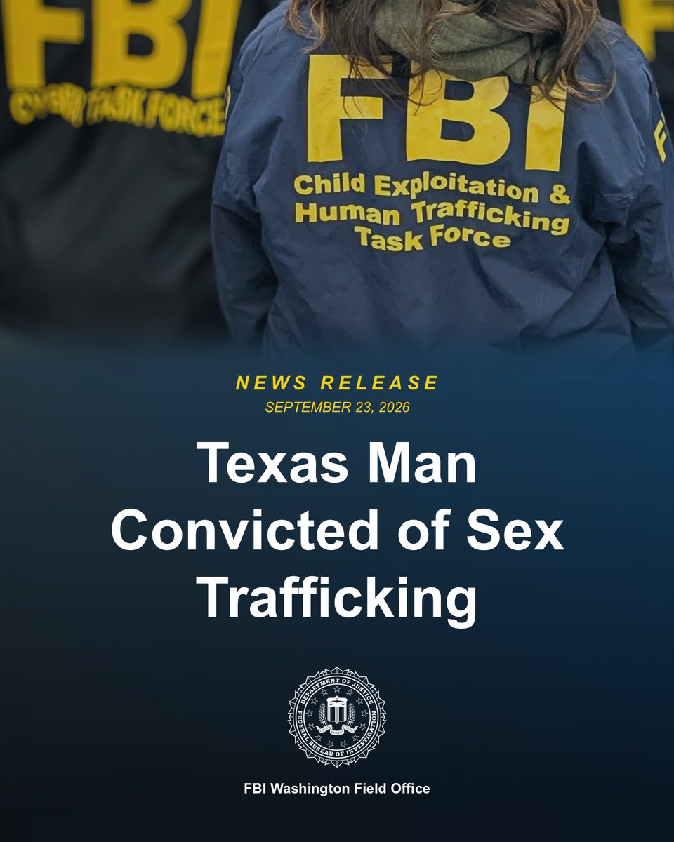 德克萨斯男子在哥伦比亚特区被判性贩卖罪 受害人控诉被胁迫虐待