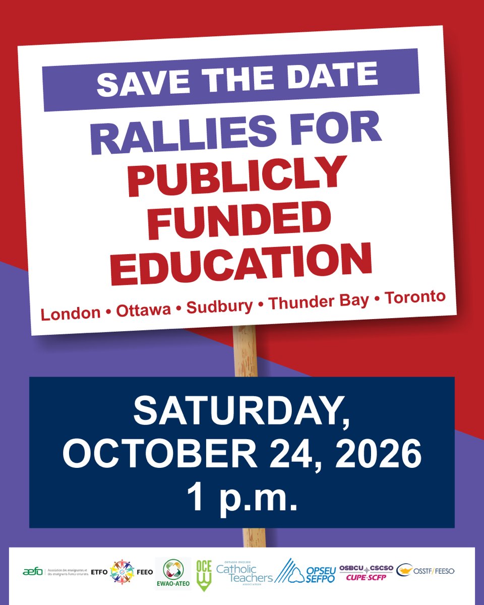 osbcucscso's tweet photo. 🚌 Buses for OSBCU members &amp; families to rallies. Oct 24, stand united for education! Register: https://t.co/4HuS1Dykoh The more people we have standing together on October 24, the stronger our message will be for publicly funded education! #EducationMatters #OSBCU https://t.co/Ek2KZjJdHO