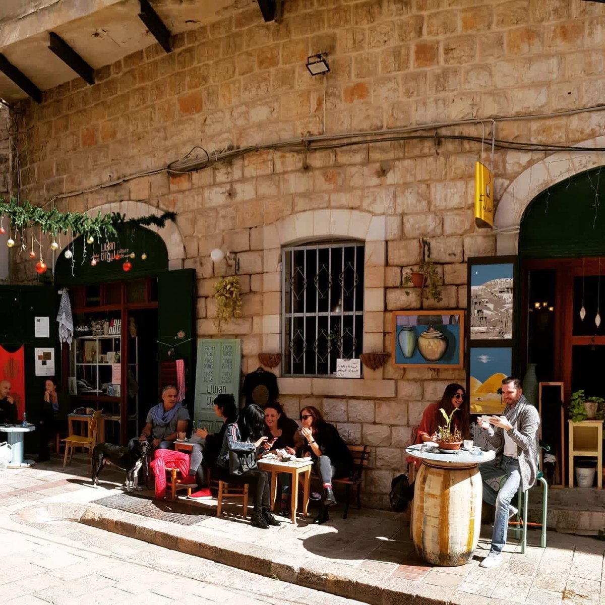 PalCatholic's tweet photo. Old Palestinian Culture Cafe in Nazareth😍 https://t.co/mEB5cCnDoW
