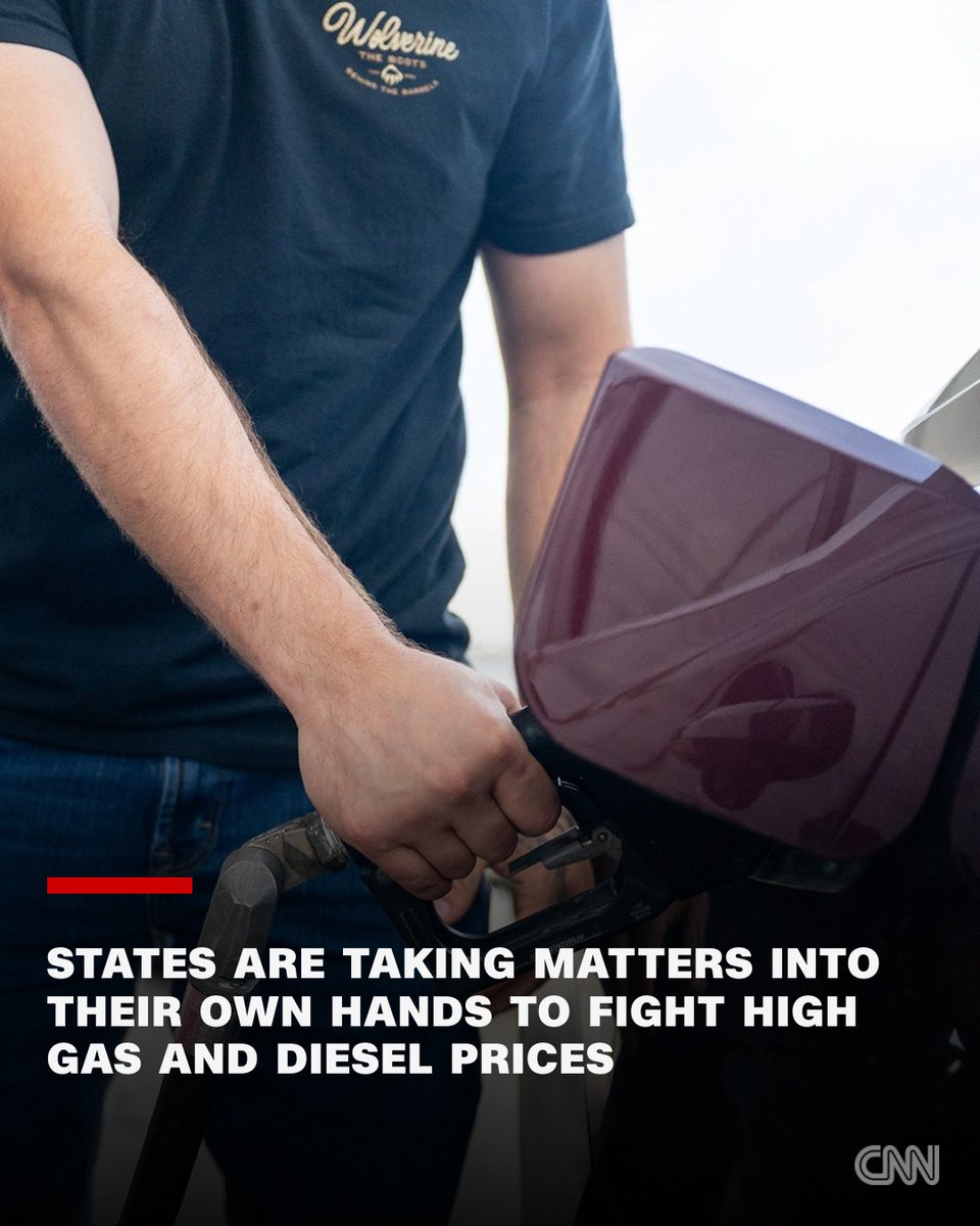 CNN's tweet photo. As the Trump administration deliberates how to fight historically high gas and diesel prices, a growing number of US states are taking matters into their own hands. https://t.co/lHgjM6V2rU https://t.co/WvnDMHnco6