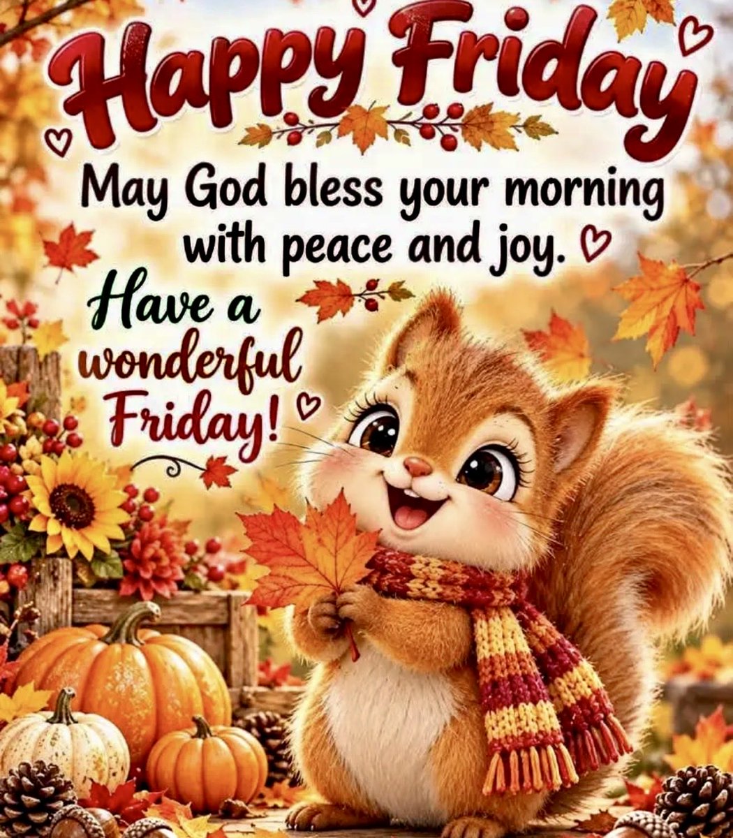 Faith_Love_1012's tweet photo. ❤️🎉🌻🍁 #HappyFridayX 🍁🌻🎉❤️
May this Friday be filled with God's peace, favor, & abundant blessings. May He guide our every step, strengthen our faith, and open doors that no one can shut. REMEMBER: God is Faithful …#keepPraying … #KeepInFaith … #BeBlessed …❤️🎉❤️🎉❤️ https://t.co/nbQlAzr1Nt