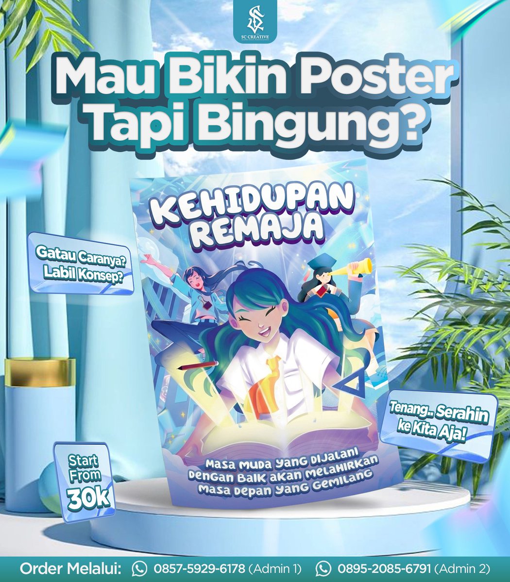 Yubiichanz's tweet photo. WTS Edit &amp; Design Banner Sidang, Poster, Feeds Wisuda, Edit Foto, Edit Video, Ilustrasi, Infografis, Lanyard, ID Card, Pamflet, Twibbon, Story, Feeds ig, Freebies, Stiker, Jersey, Carousel, dll 

✅ Free req &amp; revisi 
✅ Cepat, trusted 💯
☎️ Wa @sccreativestdio

#zonauang #zonaba https://t.co/vM5qdS3kuT