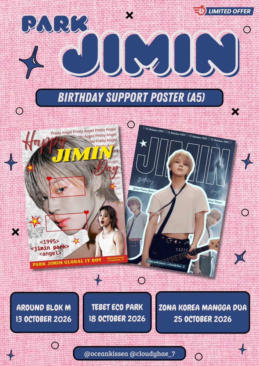 oceankissea's tweet photo. 𐔌 •᷄ɞ•᷅ 𐦯 Park Jimin 2026 birthday poster event by @oceankissea &amp; @cloudyhae_7 ଓ ּ ֶָ֢.

— details on thread ⭑.ᐟ

If you find or got the poster, feel free to capture it, tag us, and use #JiminFaceOfAMuse https://t.co/epLU9pK6ZS