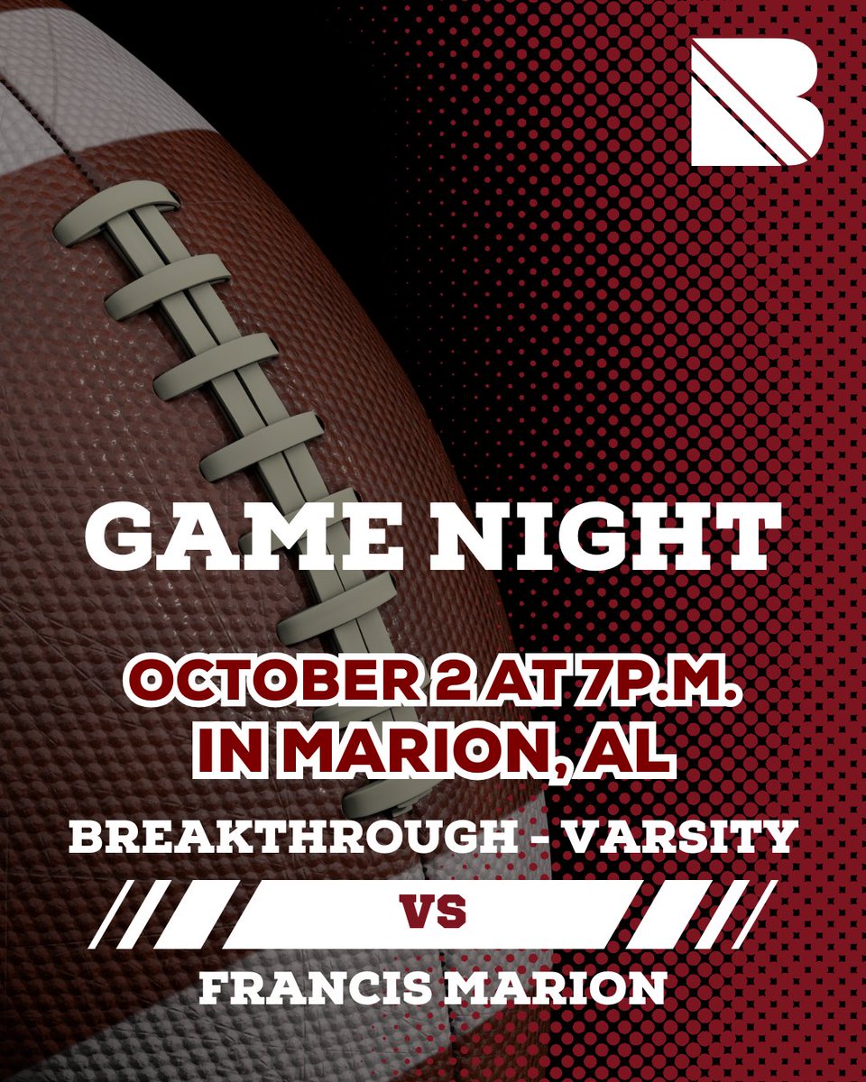 Breakthrough_CS's tweet photo. 🏈 GAME DAY! Our Varsity Football team faces Francis Marion tonight, right here in Marion - kickoff at 7:00 PM. Go Broncos, pack the stands! 

#GoBroncos #BreakthroughCharter https://t.co/hZdstdNw0c