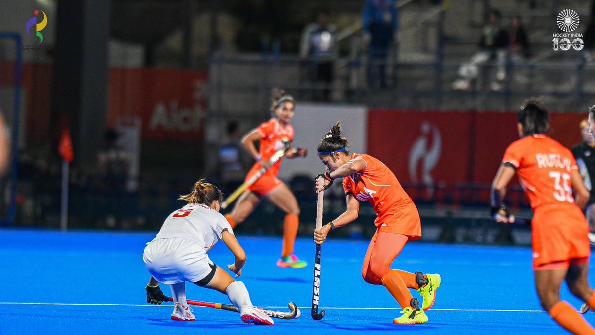TheHockeyIndia's tweet photo. 𝗚𝗢𝗟𝗗𝗘𝗡 𝗠𝗢𝗠𝗘𝗡𝗧𝗦 𝗙𝗥𝗢𝗠 𝗧𝗛𝗘 𝗙𝗜𝗡𝗔𝗟! 🇮🇳🥇

The Indian Women’s Team defeated China 1-0 in the Asian Games 2026 final to secure their second Asian Games gold! 🏑🏆

Relive the celebrations, emotions and action from a historic night in our match album. 📸❤️

#HockeyIndia #IndiaKaGame #AsianGames2026 #AichiNagoya2026