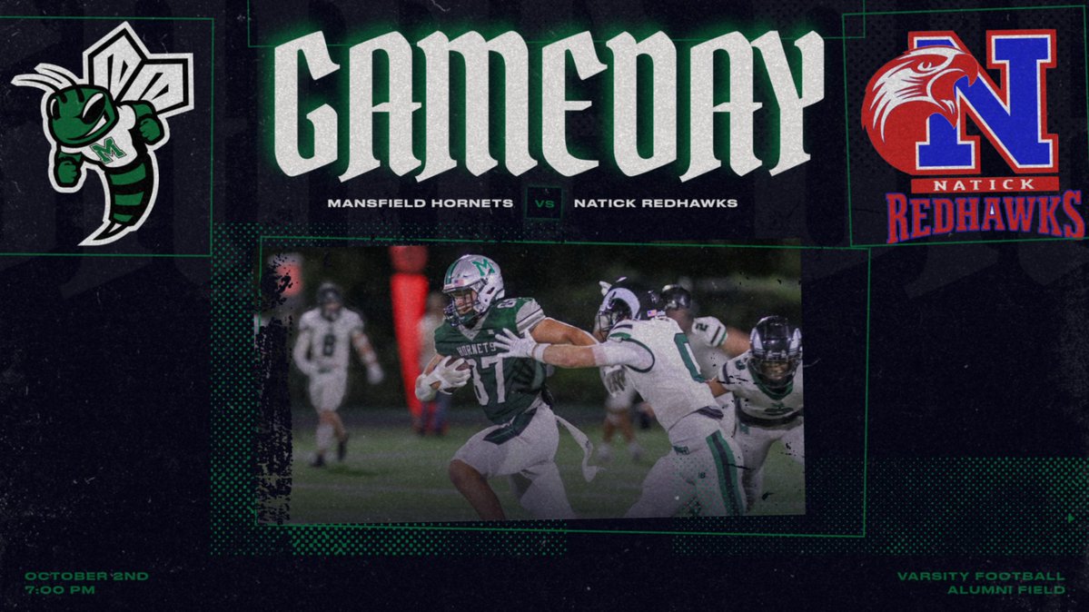 MHSAthletics22's tweet photo. GAMEDAY!!!!! Mansfield vs Natick!!! Gates open 6pm!!! Tickets available at https://t.co/33JQH0CBwT or cash at the gates Let's Gooooooooo HORNETS!!!!!
#HornetPride https://t.co/30zoH2XRUR