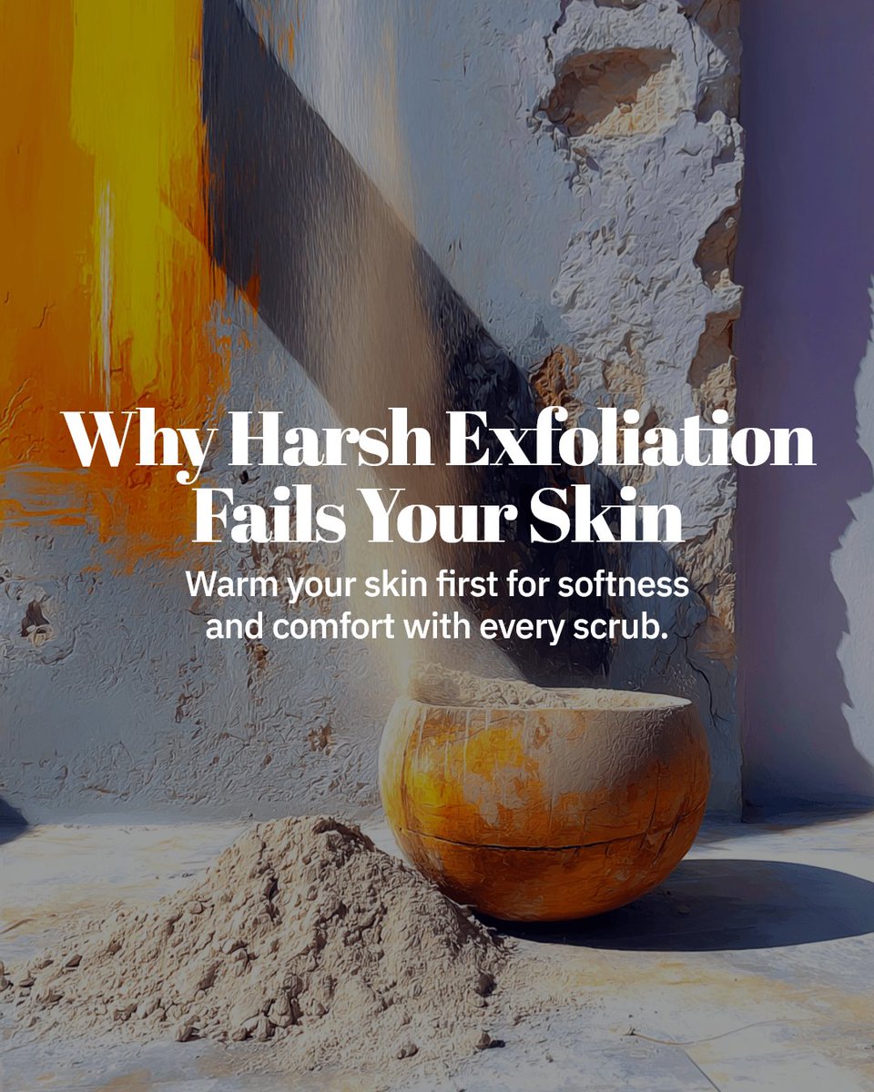 Zakiasmorocco's tweet photo. Harsh exfoliation can leave skin tense, not calm.
Warm the skin first with a gentle cleanse, then follow with your Kessa mitt. The result feels softer, smoother, and more comforting. #ZakiasMorocco #beauty #skincare #handcrafted #allnatural #chemicalfree #hammam #homespa https://t.co/Mm23fZWMLN