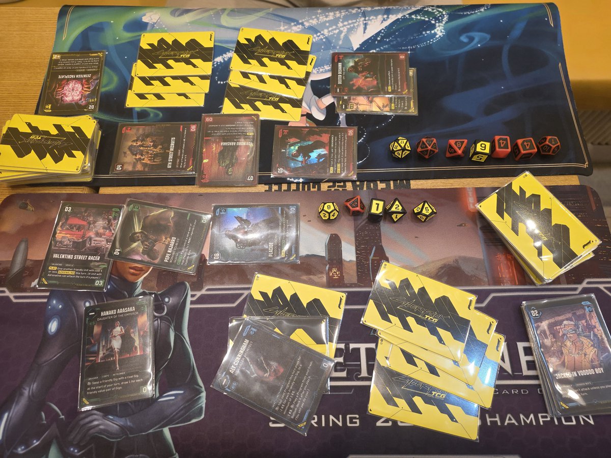 jingo_card's tweet photo. Played with a friend for the first time today and it was more fun than I expected!
#CyberpunkTCG https://t.co/KxSIAIxqPb