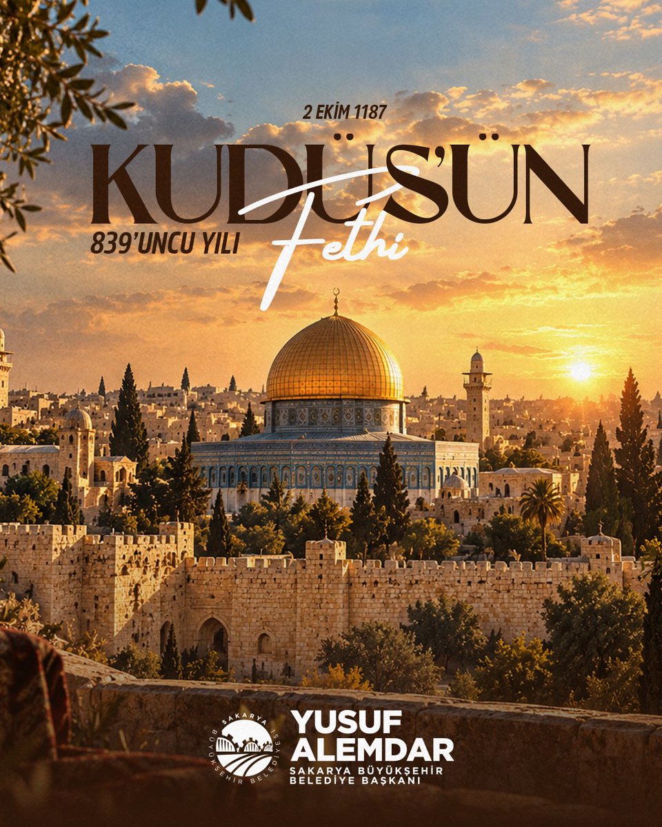 sbYusufAlemdar's tweet photo. Kudüs’ün Fethi’nin 839. yıl dönümü kutlu olsun.
Büyük komutan Selahaddin Eyyubi’yi ve kahraman askerlerini rahmetle anıyoruz. https://t.co/wjXhmXyzas
