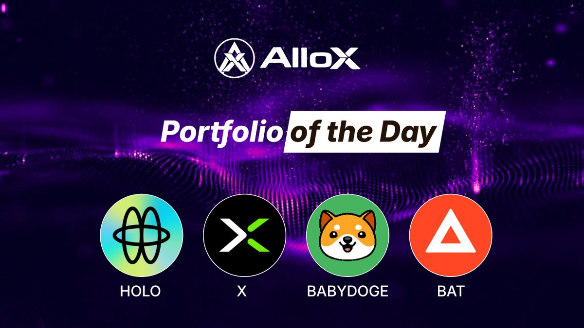 alloxdotai's tweet photo. Today's Portfolio of the Day focuses on the SocialFi narrative on BNB Chain, structuring balanced exposure across multiple projects within the sector.

Total Investment: $240
Risk Profile: Balanced
Chain: BNB Chain

Allocation:
• $BAT — $60
• $HOLO — $60
• $BABYDOGE — $60
• $X — $60

Built by AI to capture the narrative, not just the hype.

Not financial advice.

👉 Create yours: https://t.co/mz9TQcxZjq