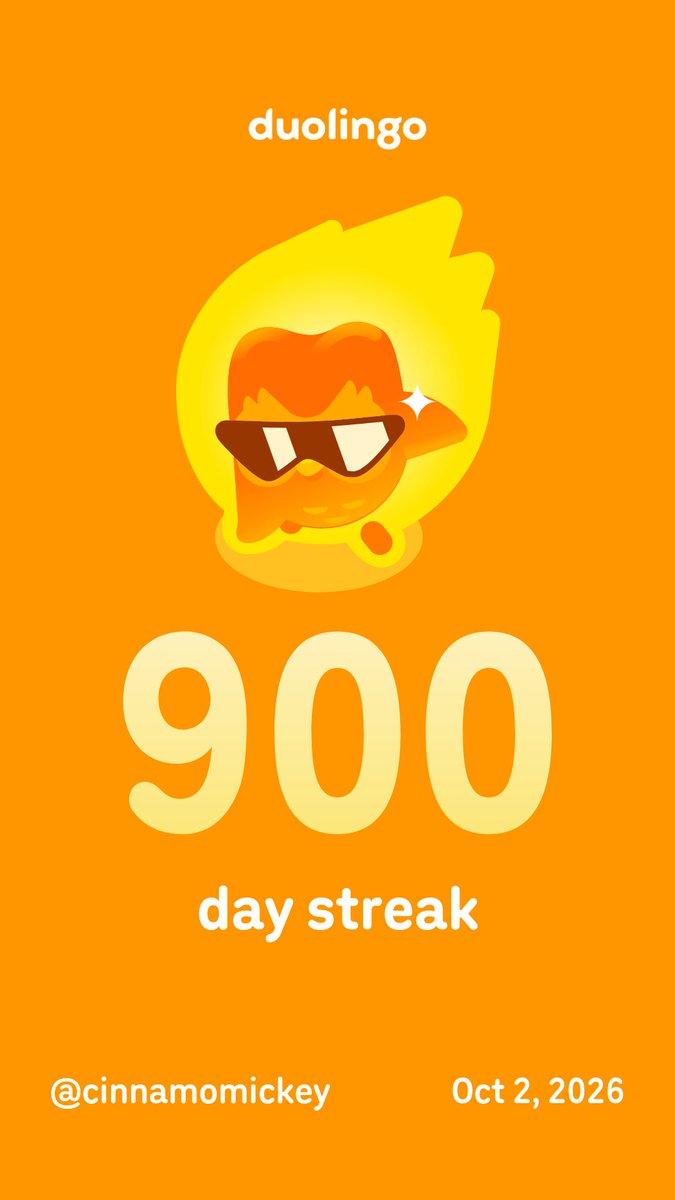 frokoststue's tweet photo. とうとう900日に到達！

Learn a language with me for free! Duolingo is fun, and proven to work. Here’s my invite link: https://t.co/h5t3WeNlRy https://t.co/Aq5LYd6trq
