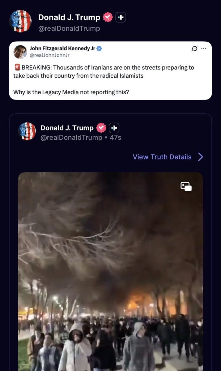 WellsJorda89710's tweet photo. 🚨STAND WITH THE IRANIAN PEOPLE. NOT THEIR TERRORIST OCCUPIERS.🚨

Iranians are in the streets against a regime that jails, beats, and executes them. Women ripped off their hijabs and paid for it with their lives. Protesters chant for the end of the Islamic Republic. The IRGC funds terror abroad and runs a prison state at home.
So why won’t so many Democrats say it plain?

Why the hedging, the deals, the sanctions relief talk, while the same regime arms proxies and murders its own? You don’t get to claim you stand with freedom and then flinch when the dictators are the ones in Tehran.

The Iranian people are not the regime. The occupiers are the ones with the guns, the morality police, and the execution lists.
Pick a side.
#StandWithIranians #FreeIran #WomanLifeFreedom #NoToIRGC #IranProtests #DownWithTheRegime #IranianPeopleFirst #NoAppeasement