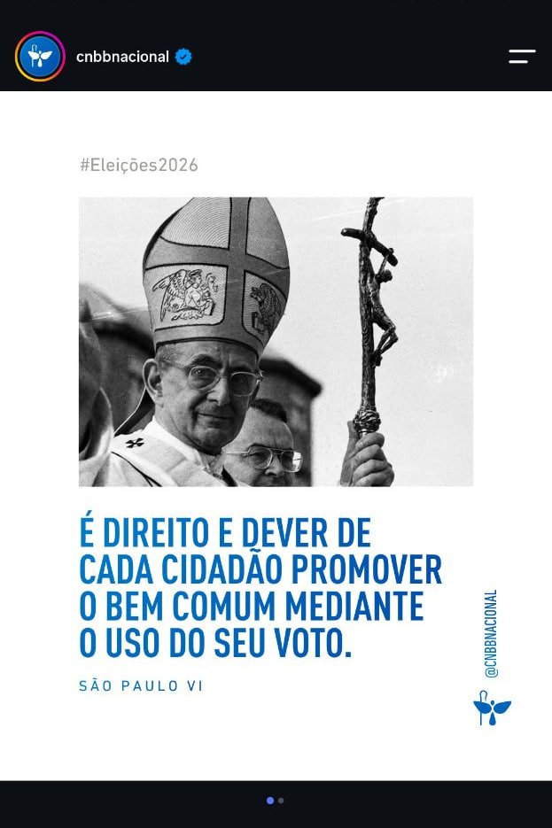 camarotedacpi's tweet photo. 🇻🇦🗳 CNBB convoca católicos para comparecer às urnas neste domingo, 04 de Outubro: "não abra mão da sua responsabilidade de construir um país mais justo." https://t.co/UgyZPCBLG5