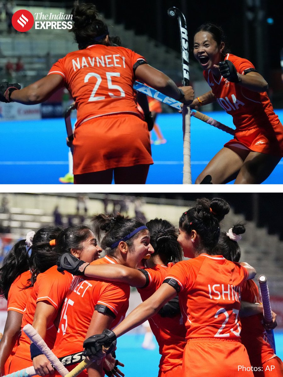 IndianExpress's tweet photo. India beat China 1-0 to win their first women’s hockey gold medal at the Asian Games since 1982. It was also the sixth gold medal that the Indian contingent won at the Asiad on Friday, taking the country’s total tally of golds to 16. The Indian women’s hockey have, in the process, also qualified for the 2028 LA Olympics.

Read more: https://t.co/U6lWduhGJQ
