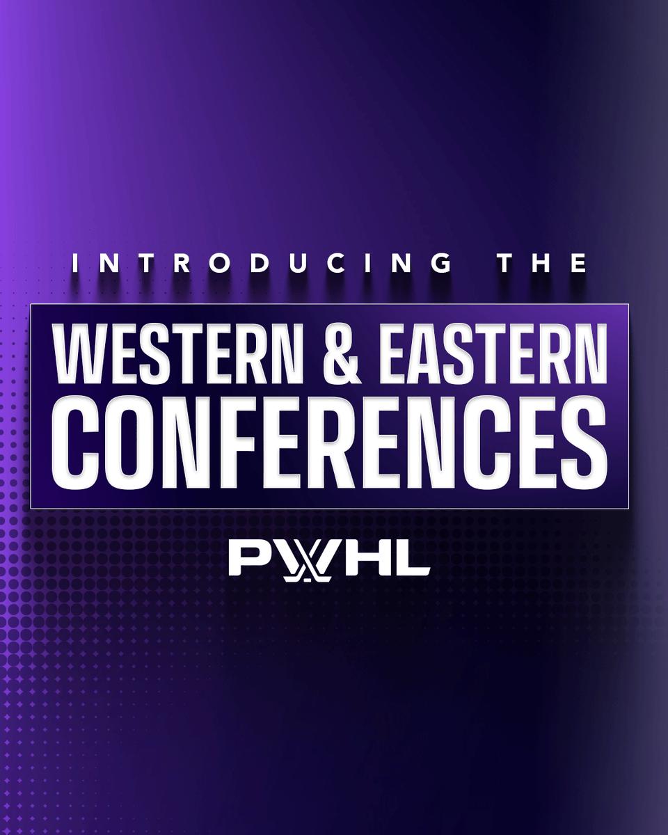 thepwhlofficial's tweet photo. Conferences have entered the chat 💬
Introducing Western and Eastern Conferences for the 2026-27 Season!
Read the full press release here ➡️ https://t.co/ACcTYpZKU3 https://t.co/Pz1BkyX154