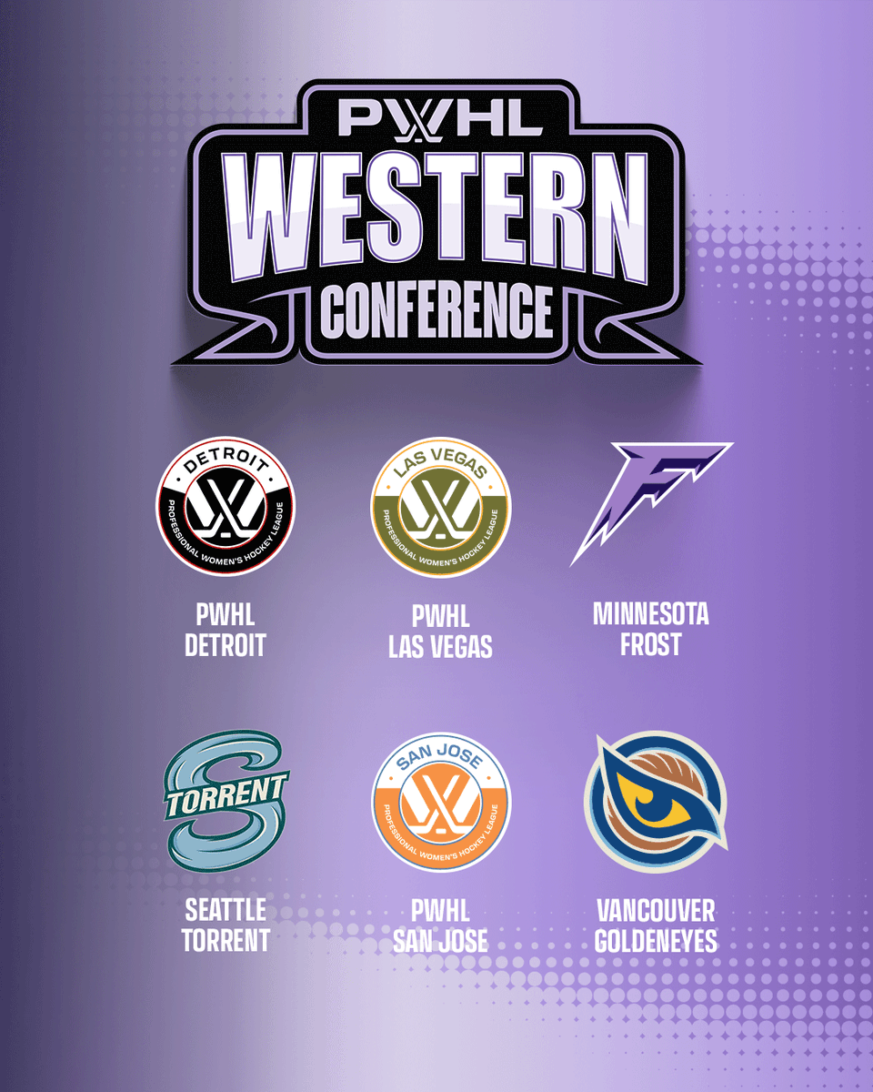 thepwhlofficial's tweet photo. Conferences have entered the chat 💬
Introducing Western and Eastern Conferences for the 2026-27 Season!
Read the full press release here ➡️ https://t.co/ACcTYpZKU3 https://t.co/Pz1BkyX154