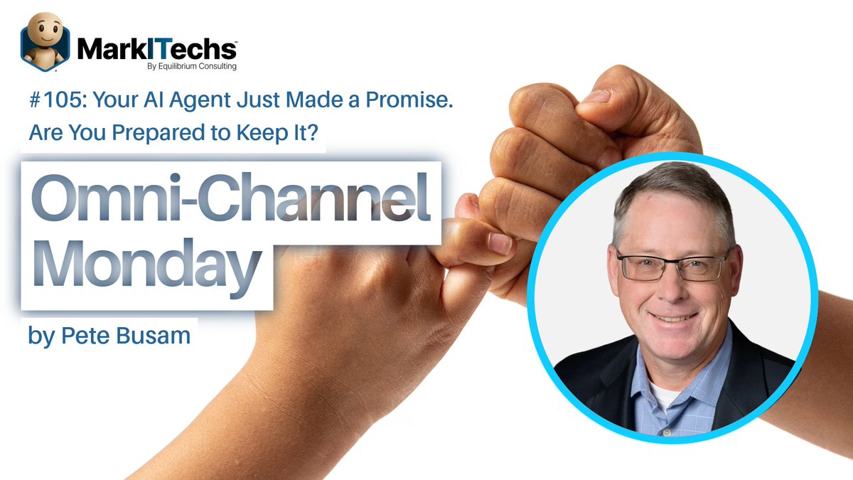 equilibriumcons's tweet photo. Your AI Sales Agent Can Make Promises. Can Your Business Keep Them?
https://t.co/7CJCE54oQw
#equilibriumconsulting #MarkITechs #OmniChannel #AISalesAgent #MSPMarketing #ServicePromises https://t.co/8LcRLPCmlM