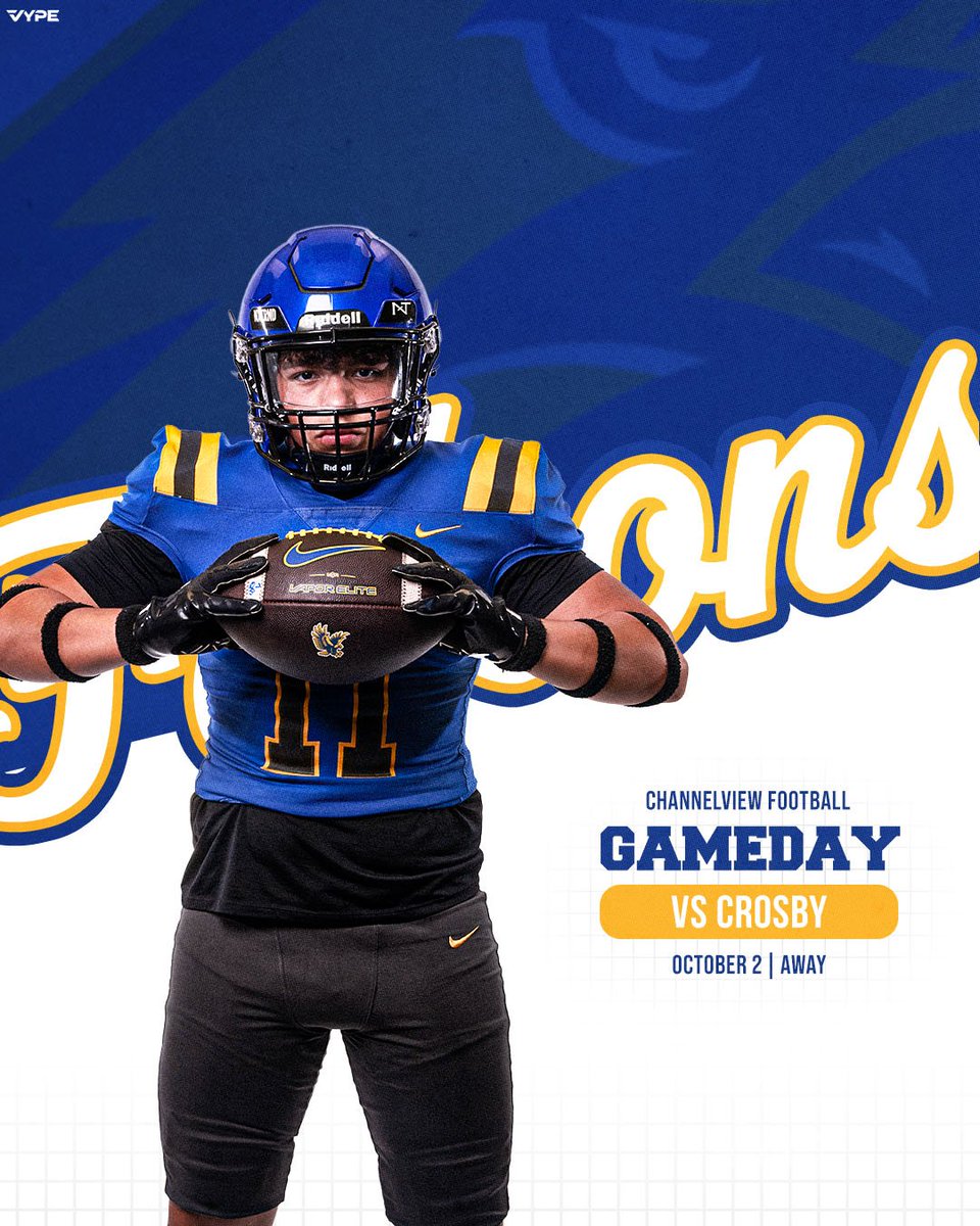 falconsofchs's tweet photo. DOUBLE GAMEDAY IN THE VIEW!
🏐 Lady Falcon Volleyball hosts Summer Creek tonight at the Bill Neal Center.

🏈 Falcon Football hits the road for a district matchup at Crosby.

Two teams. Two big matchups. ONE VIEW.

Let’s go Falcons! 
#WeAreChannelview #FalconProud https://t.co/Xfb8vO4Imq