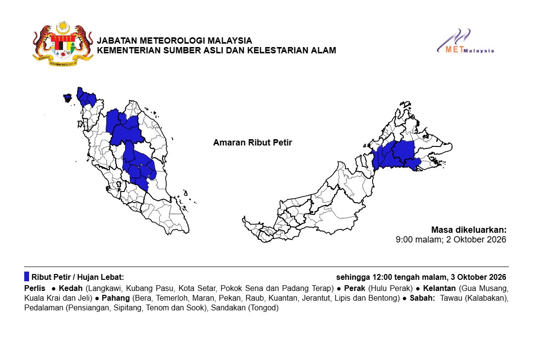 metmalaysia's tweet photo. AMARAN RIBUT PETIR. ⛈⛈⛈

#ributpetirmetmalaysia 
#metmalaysia
#NRES
#MalaysiaMadani https://t.co/YDZiRhCl7J