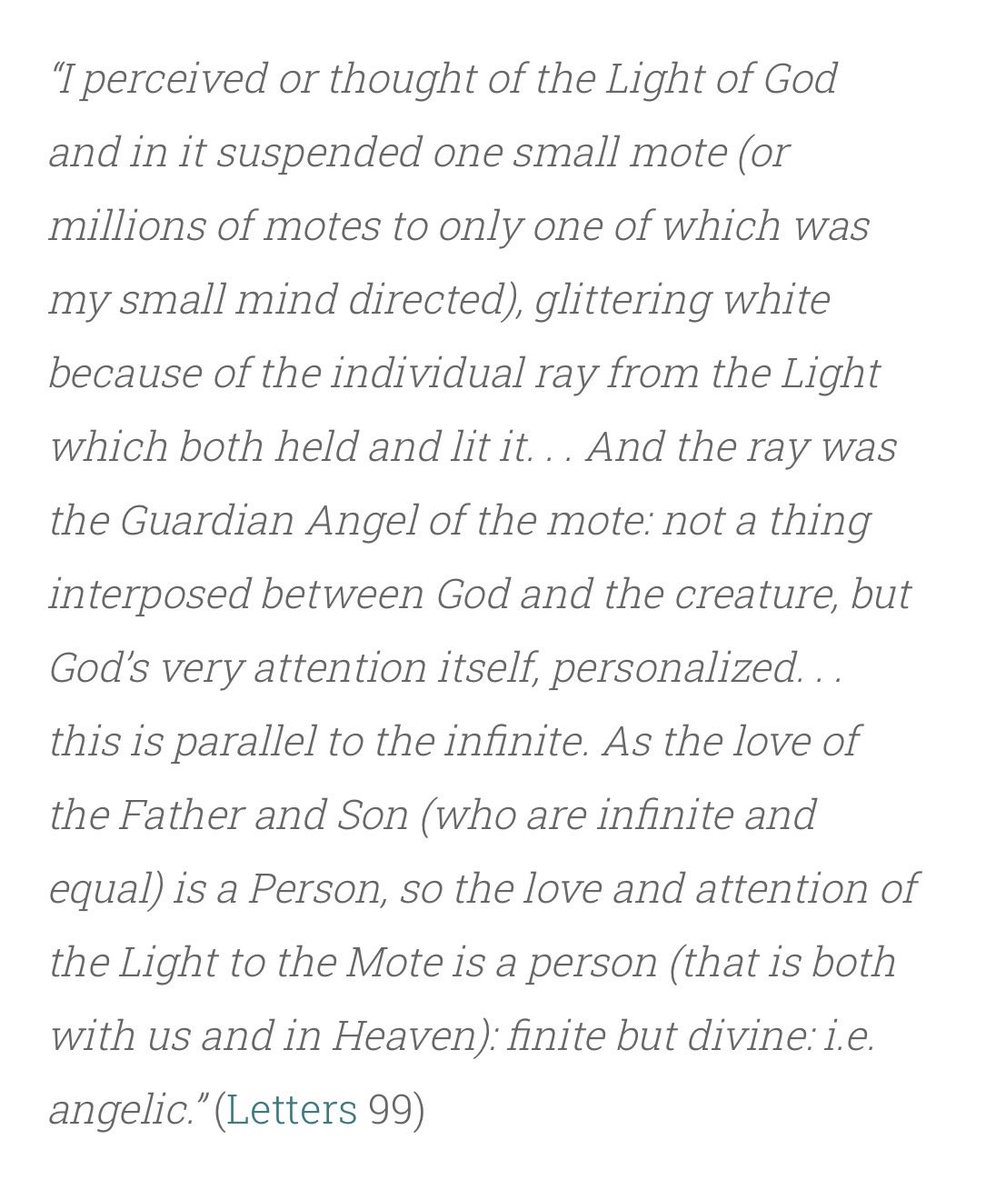 josephnollasj's tweet photo. Happy Memorial of Guardian Angels.

JRR Tolkien was once praying for his son during Eucharistic Adoration. In his prayer, he had a vision of his son as a tiny mote/speck. He wrote about it to his son and it remains one of the beautiful writings on guardian angels ever recorded. https://t.co/tkJfDL1kEK