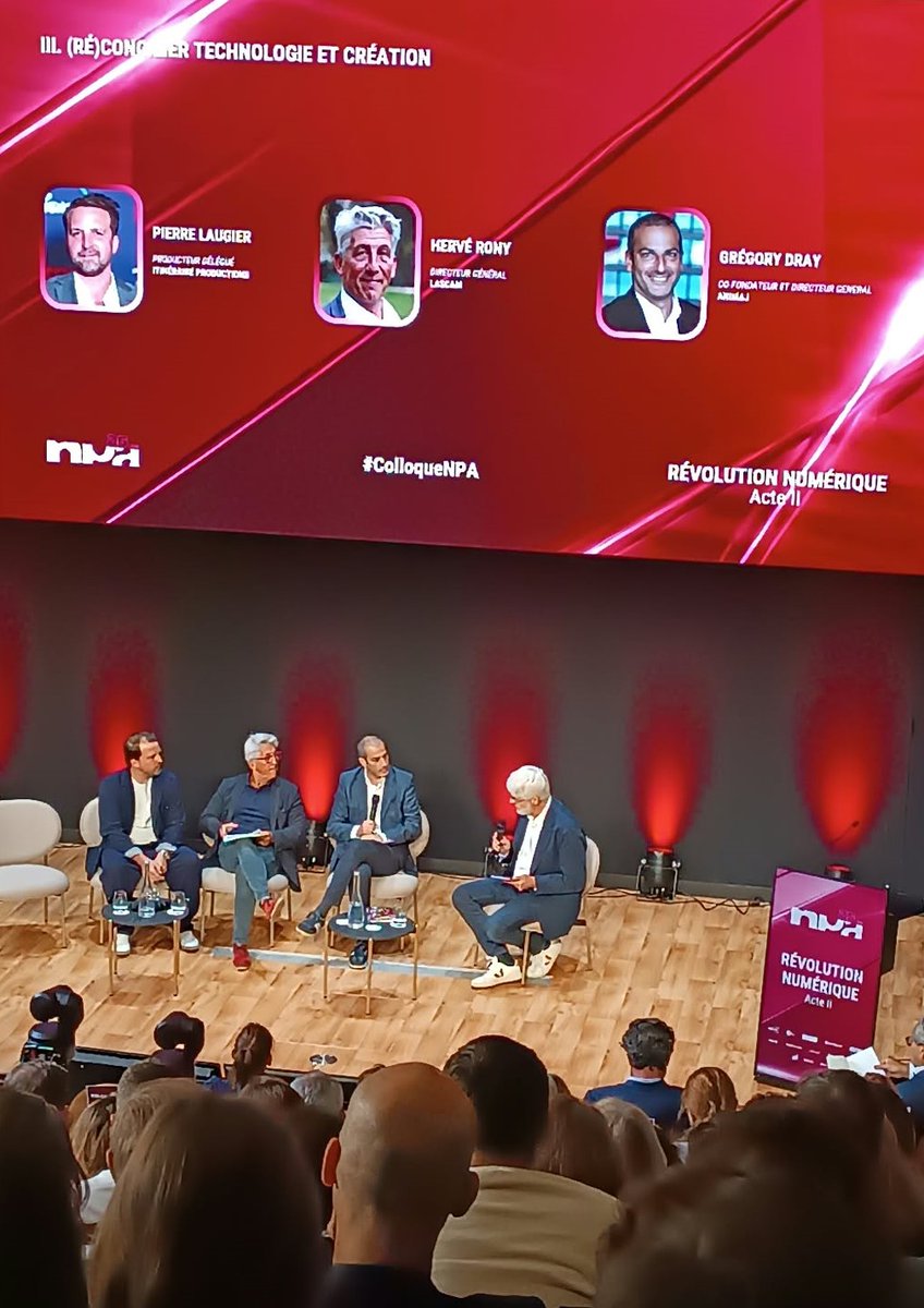 webscam's tweet photo. @npaconseil @RonyHerve @Maison_Chimie @pbailly 💡#ColloqueNPA | Alors pourquoi utilisons-nous l’IA ? Grégory Dray souligne qu’elle peut « libérer du temps créatif, pour produire plus vite et moins cher ». 
Mais que cela ne doit pas se faire au détriment de la création et de la qualité des contenus ou productions. https://t.co/l3RWqn1CYx
