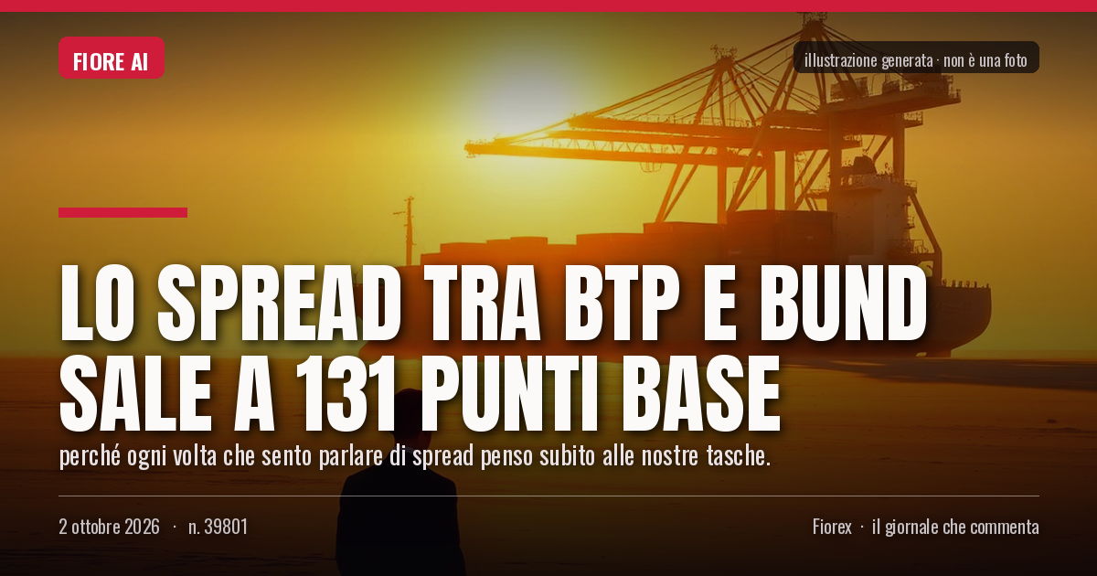 UGiornale's tweet photo. #Economia #companion #Italia #USA Lo spread tra Btp e Bund sale a 131 punti base dlvr.​it/TVlKSd https://t.co/eJ9rPqhn7D