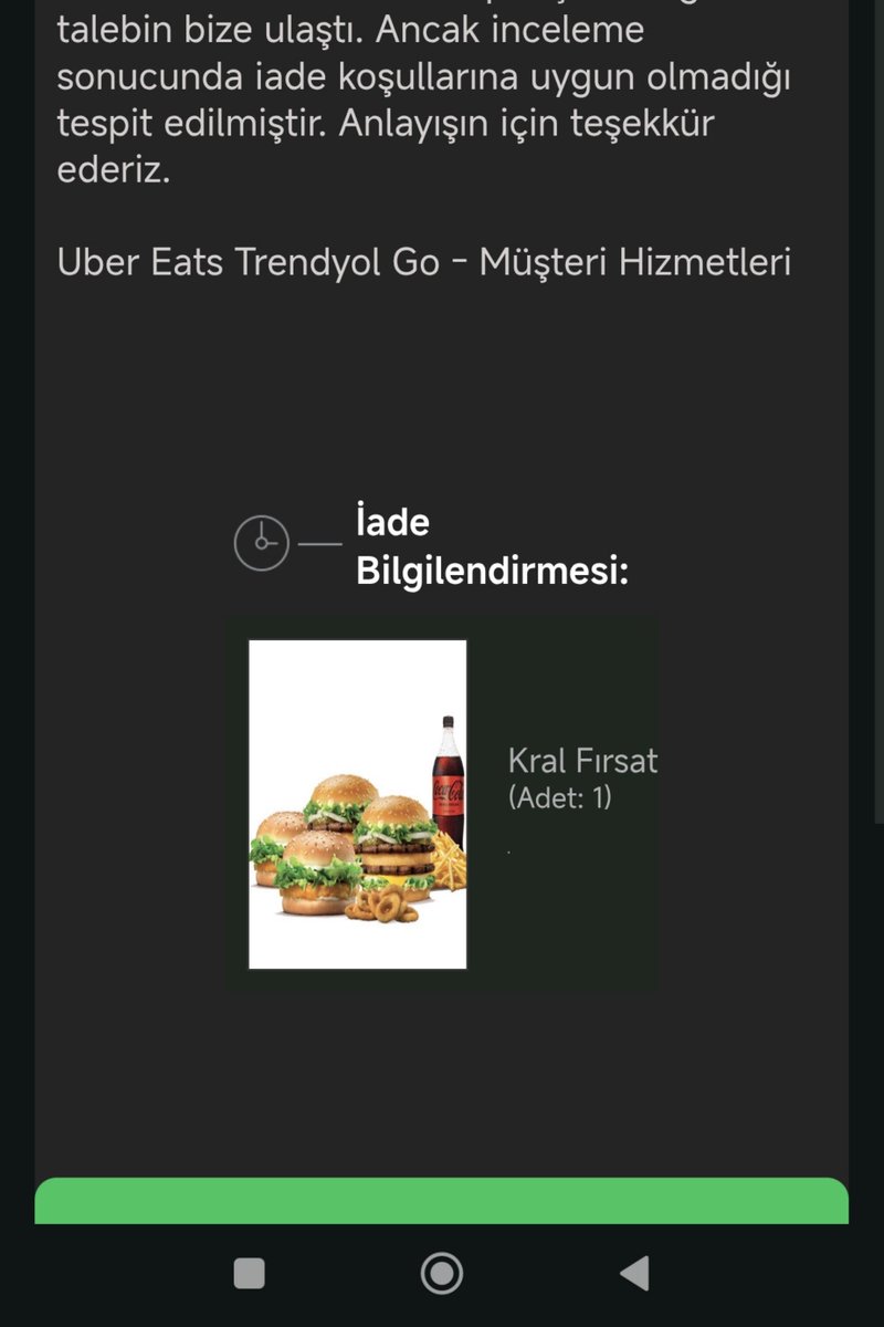 yormabetckizi's tweet photo. @gokycakar @UberEats @Trendyol asla önermiyorum kova menü için fark ödedim yarısı resmen yok geldi iade istedim kabul etmediler asla bir daha Uber eats kullanmam müşteri memnuniyeti sıfır kuponları onlara kalsın https://t.co/NGbMf9ggoy