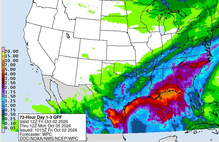 genenorman's tweet photo. Heavy rain shifts toward the Gulf Coast &amp; Southeast this weekend. 
Before Friday's team leaves, verify:
🔶 who receives warnings
🔶 who can act
🔶 who is the backup. 

Weather doesn't know it's Saturday.
 #WeatherSafety #BusinessContinuity #EmergencyManagement https://t.co/dDjKPCBWMd