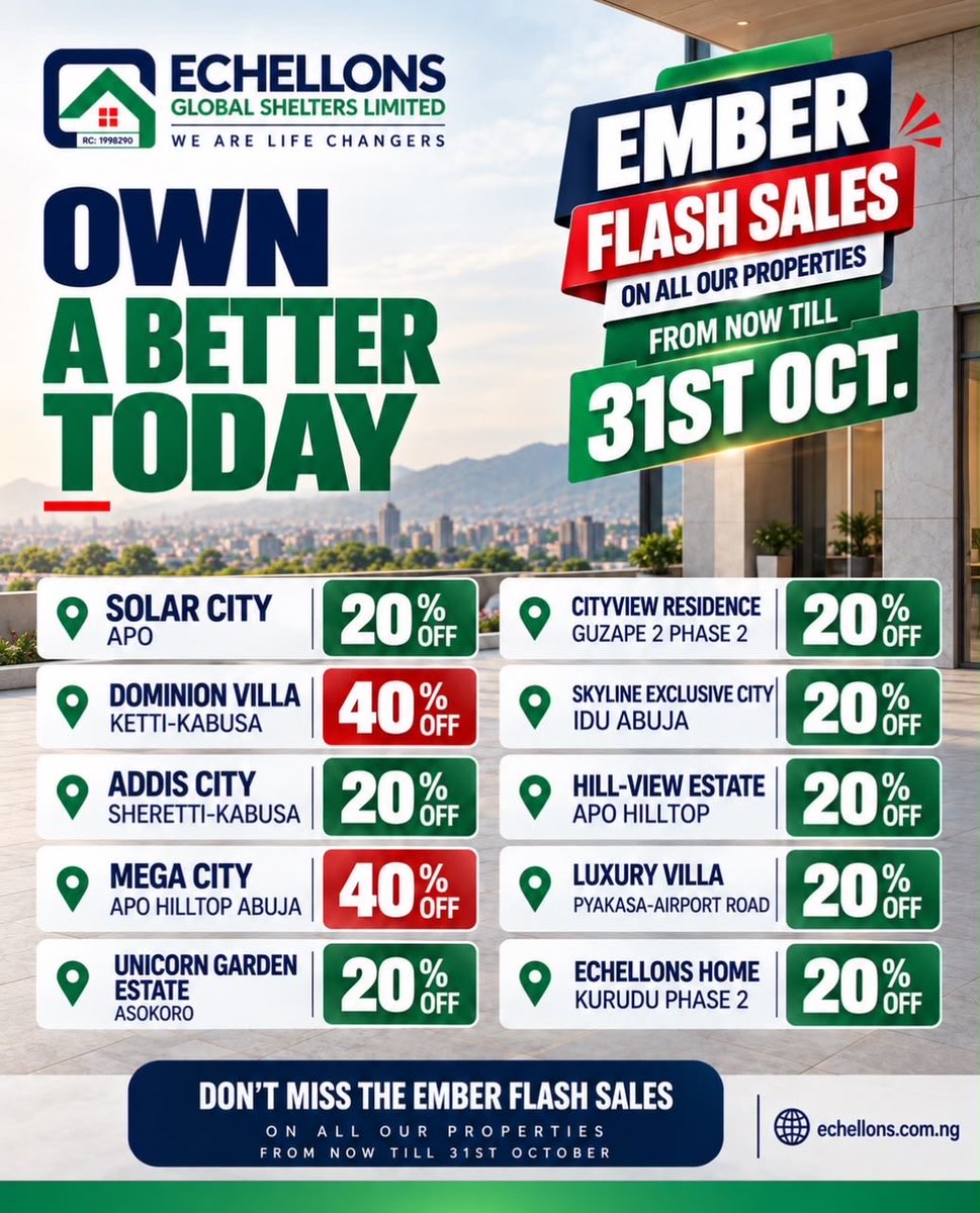 OfficialRPLng's tweet photo. FCDA approved estate plots for sale in Abuja

Call me:
08068163254 https://t.co/rlmT6ztXJr