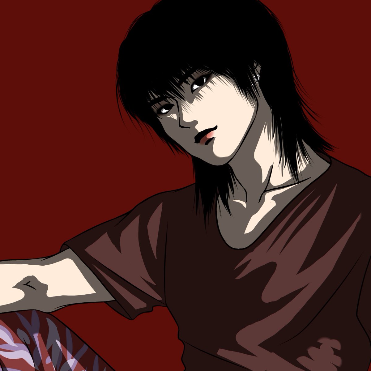 Rei_ckey0209's tweet photo. 黒髪ウルフ…見たいな…
（ちょっとした出来心） https://t.co/cAozFtgTZX