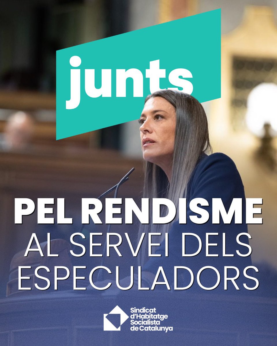 SindicatHabSC's tweet photo. 🔵 || JUNTS PEL RENDISME

Junts finalment ha votat en contra del Reial Decret per l'habitatge, fent-lo decaure.

No ens quedarem de braços plegats. Per l'Olga, per la Maricarmen, pel dret a l'habitatge ens veureu als carrers.

→ 3 d'octubre, 19h, Pl. Pius XII, l'Hospitalet. https://t.co/PEdXSyDBbV